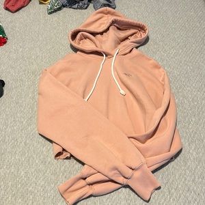 pink cropped hoodie